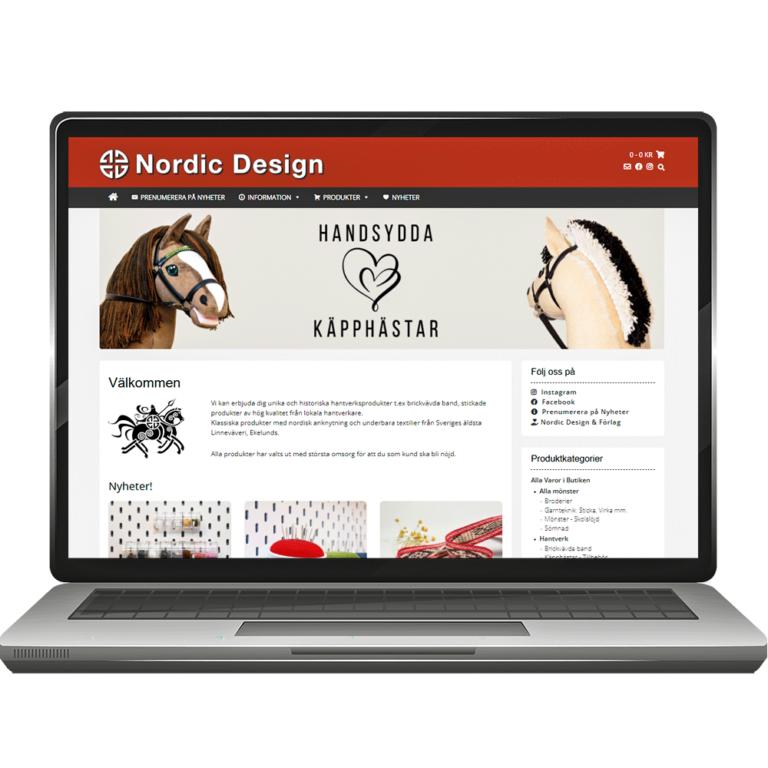 Hemsida med webbutik - Nordic Design & Förlag