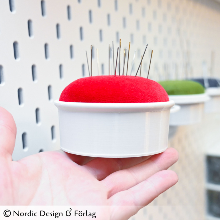 3D-utskrivna nåldynor för IKEA Skådis förvaringstavla